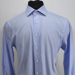 Proper Shirtings Slim Fit Two Ply Blue Check Shirt